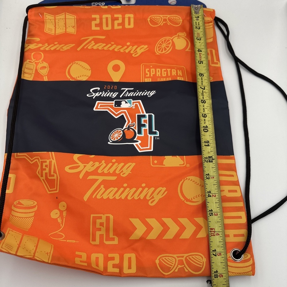 MLB Drawstring Backpack Florida Spring Training 2020 Bag FOCO Orange‎ NEW - Picture 8 of 9